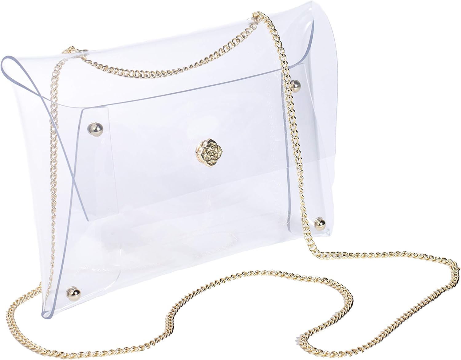 Kendra Scott Clear Crossbody Purse with Adjustable Gold Chain, Women's