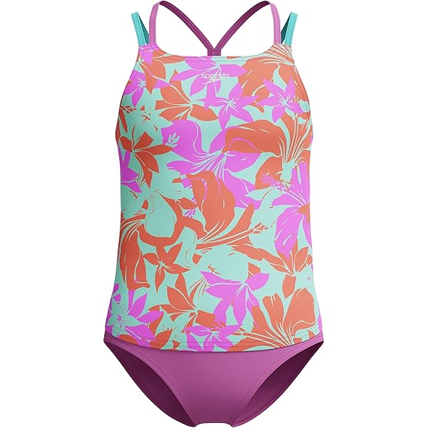 Bathing Suits For Girls Kanu Surf Girls' UPF 50+ Criss-Cross