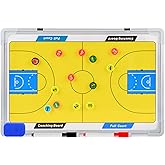 LEAP Magnetic Coach Boards Dry Erase Marker Clipboard with Hanger, Magnets and Dry Erase Pen Eraser Soccer Hockey Basketball Baseball
