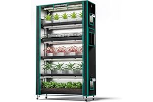 MARS HYDRO 2025 Plant Stand with Grow Lights,6-Tier Plant Shelf with 10 Full Spectrum LED Lamps (225W, 3ft) & Grow Tent | for Vegetables, Seedlings, Plant Growth | 5000K, 43x16x71''