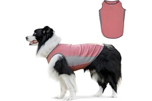 ExploreU Sun Protection Dog Shirts, Breathable Cooling Vest for Summer Lightweight Quick Dry and Insert Prevention Tank Top for Small Medium Large Pet Outdoor (Brier Rose 1PC, X-Large)