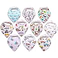 KiddyStar Organic Cotton Bibs for Boys & Girls - Absorbent Baby Bibs, Bandana Bibs, Drool Bibs, Teething Bibs, Toddler Bibs