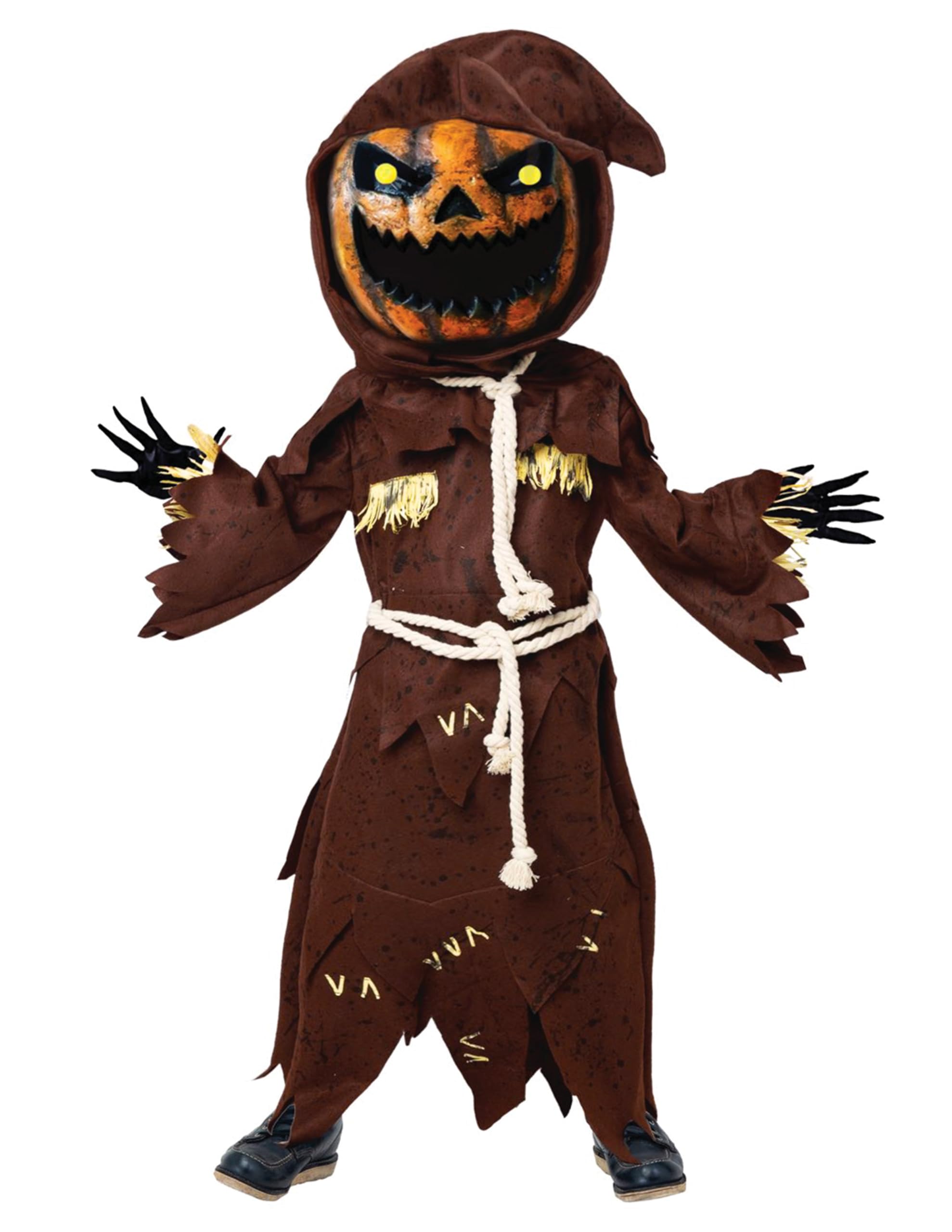 Photo 1 of Spooktacular Creations Scary Scarecrow Costume for Kids, Halloween Costume for Boys w/Pumpkin Head, Pumpkin Outfit for Boys
