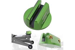 LIFSHP Universal Aluminum Grooved Magnetic Jack Pad, Jacking Puck Pinch Weld Frame Rail Adapter, for Car SUV Truck Pickup Sedan MPV Wagon, Change Tire Repair Tires Oil Must Change Have-Green