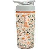 Sok It BotlSok Protein Blender Shaker Bottle Sleeve Insulated Neoprene Cover (Blush Blossoms, Fits 28oz Blender)