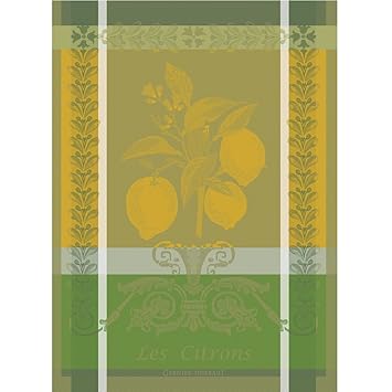 Garnier Thiebaut 100% two-ply twisted cotton Citron Kitchen Towel, 22