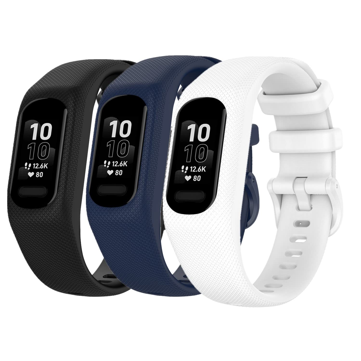Huwokxix Watch Strap compatible with Garmin vivosmart 5/smart 5,Adjustable Silicone Sports Wristband Replacement Band