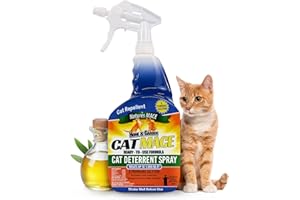 Nature's Mace Cat Mace Cat Repellent, Spray Deterrent for Urine Marking, Keep Cats Away for Outdoor & Indoor Use, Scratching, Flowerbeds, Yards, Pets, Garden, Plants, Ready-to-Use, 40 oz Spray