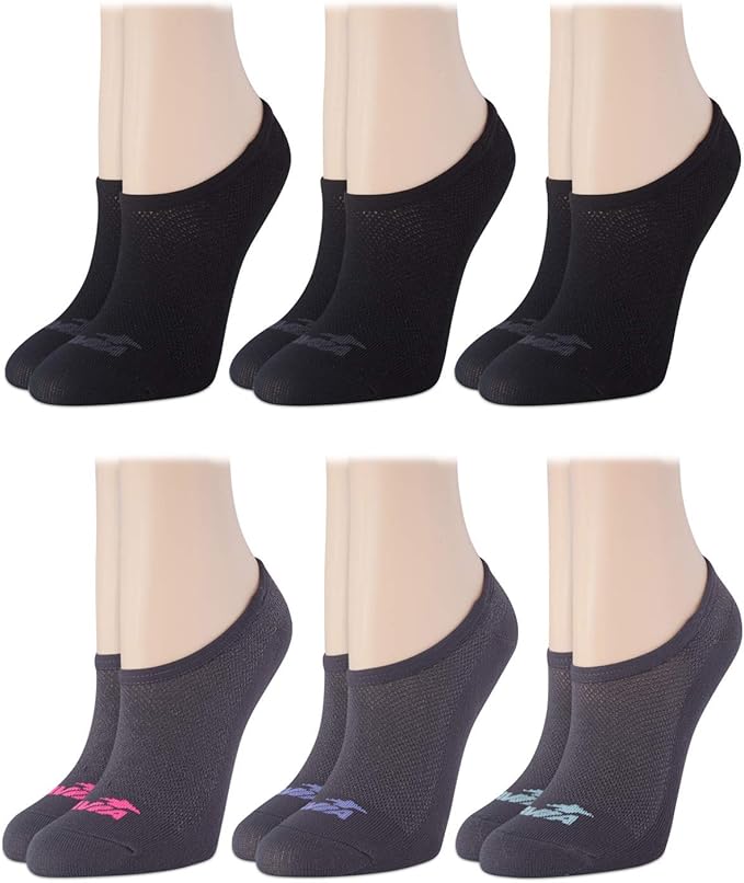 Avia Woman's Microfiber No Show Breathable Athletic Performance Liner