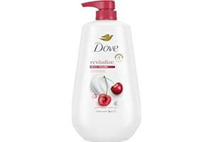 Dove Body Wash with Pump Revitalizante Cherry & Chia Milk, for Renewed, Healthy Looking Skin, Moisturizing Gentle Skin Cleanser with 24hr Renewing MicroMoisture, 30.6 oz