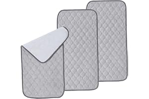 Waterproof Changing Pad Liners 3Pcs 27x14" Reusable Machine Washable Portable Diaper Changing Mat Skin Friendly for Babies