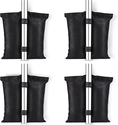 KEPLIN Gazebo & Tent Sandbag Weights 4 Pack Heavy Duty with Velcro Straps