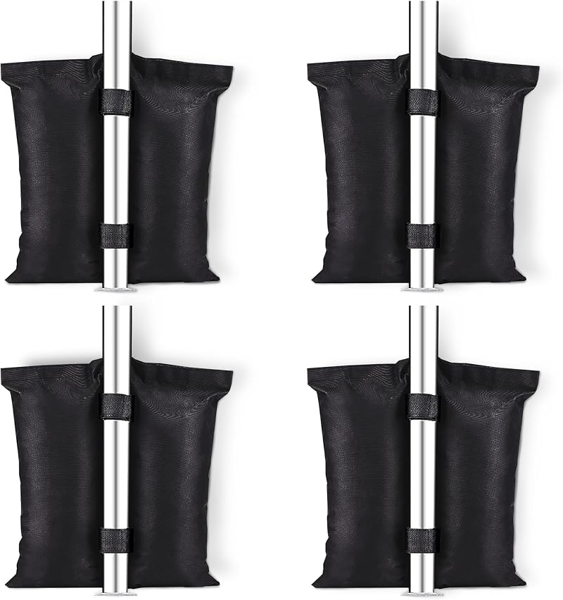 KEPLIN Gazebo & Tent Sandbag Weights 4 Pack Heavy Duty with Velcro Straps