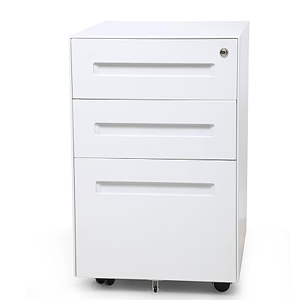 Unimaple 3 Drawer Steel Filing Cabinet Multi Lock System For Home