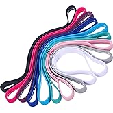 Thick Non-Slip Elastic Sport Thin Headbands Silicone Grip Exercise Hair Sweatbands for Yoga Football Women Men
