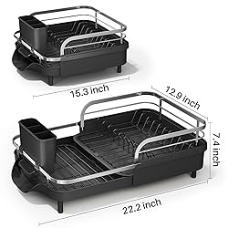 SAYZH Dish Drying Rack - Expandable Dish Rack for