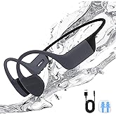 Tevese Bone Conduction Swimming Headphones Underwater, IPX8 Waterproof Bluetooth 5.4 Open Ear Headphones with 32G MP3 Memory for Swimming, Running, Cycling