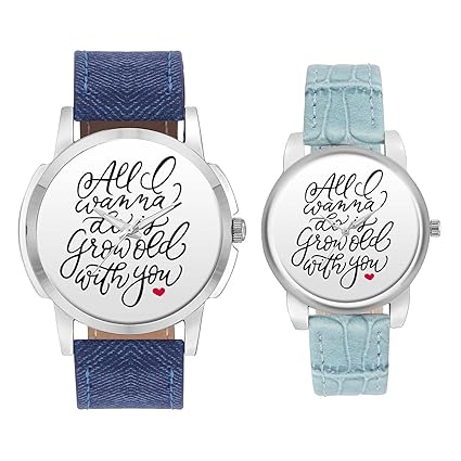 Gifts for Couple, Multicolor Dial Wrist Watch for Men and Women