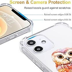 LuGeKe Cute Owl Print Case for iPhone 12