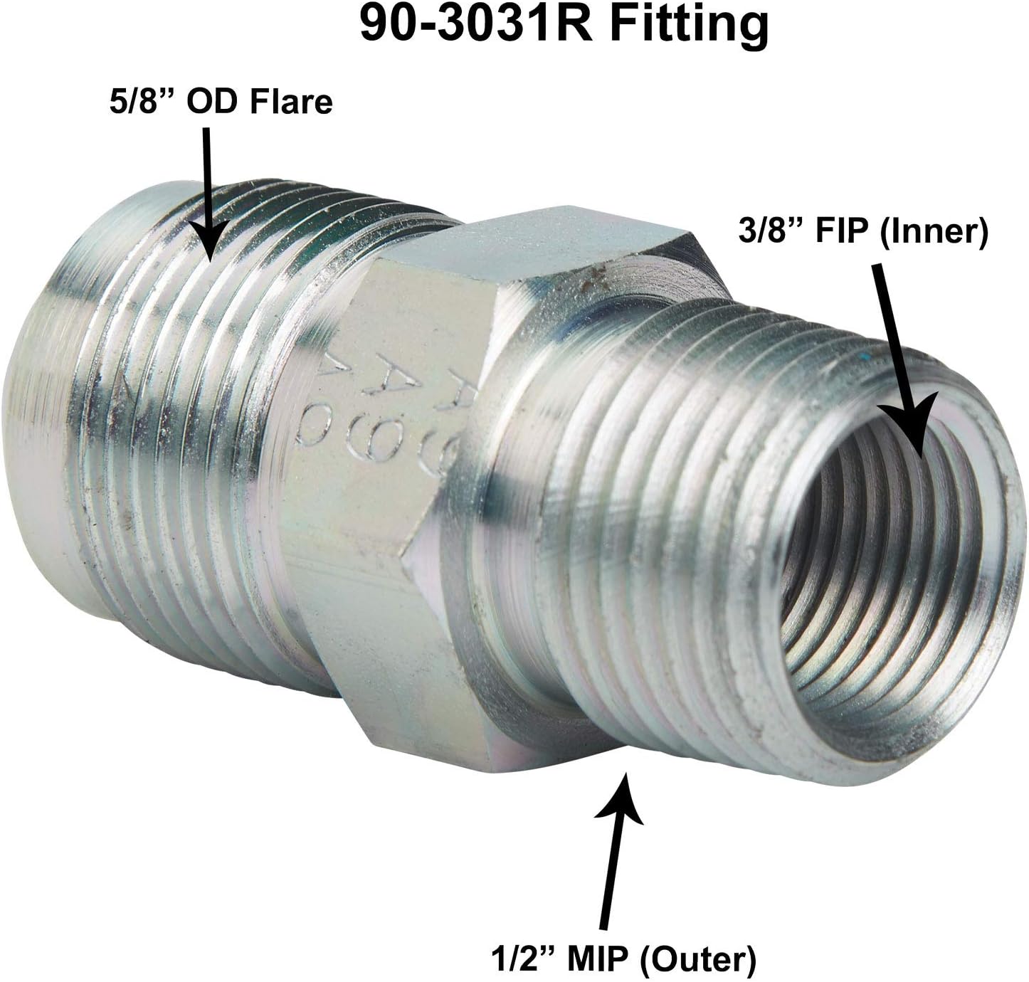 Dormont Safety-Shield Gas Appliance Connector Kit (0240892) 30C-3131KIT-48B - 5/8 In. OD (1/2 In. ID) 1/2 In. MIP X 1/2 In. MIP X 3/4 In. MIP X 48 In. Length Yellow Coated: Home Improvement