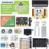 HolaSmart Micro:bit Smart Farm Learning Kit with 16 Progressive STEM Projects for School Student,MakeCode &amp; Python Programming,Actuators for IoT Agriculture Education (Micro:bit Board Included)