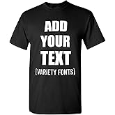 Custom T-Shirt Add Your Text Personalized T Shirt for Men & Women Cotton Tee