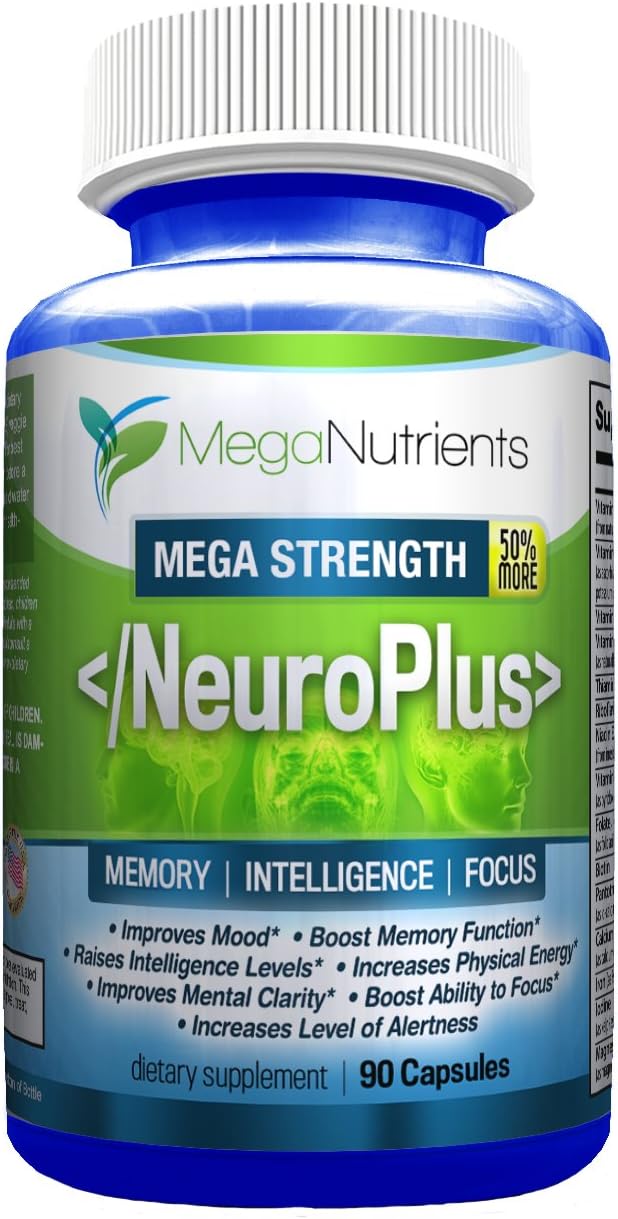 NeuroPlus by MegaNutrients - New! | Memory | Intelligence | Focus | New Synergistic & Proprietary Formulation with DMAE*