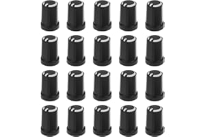 LT Easiyl 20pcs Potentiometer Control Knob 270° D-Shaft 17x12.5mm ABS for Electric Guitar,Power Amplifiers Stereos