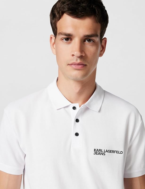 Uomo Regular Pique Polo Bianco XL