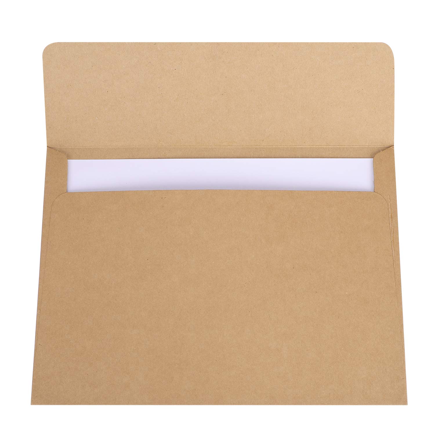 10Pcs A4 Document Wallet Foolscap Cardboard Thicken Kraft Envelopes Paper Project Folder Flat File Holder Paperwork Storage Portfolio Envelope Paper Bag File Organizer for Invoices Vouchers