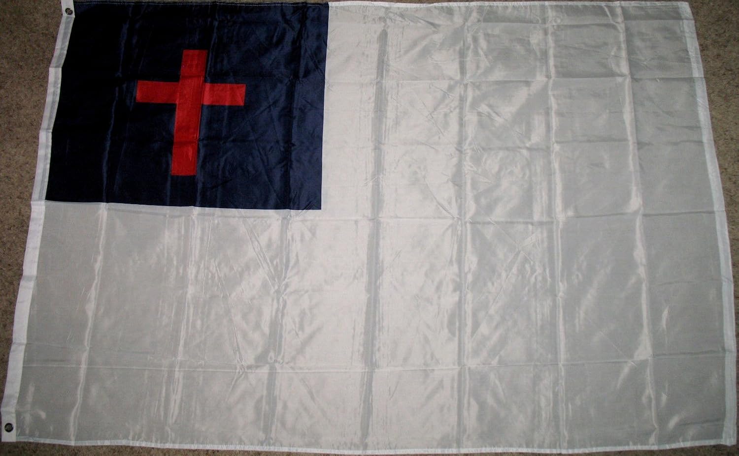 Christian Flag 4'x6' Christ Religion Banner Garden & Outdoor