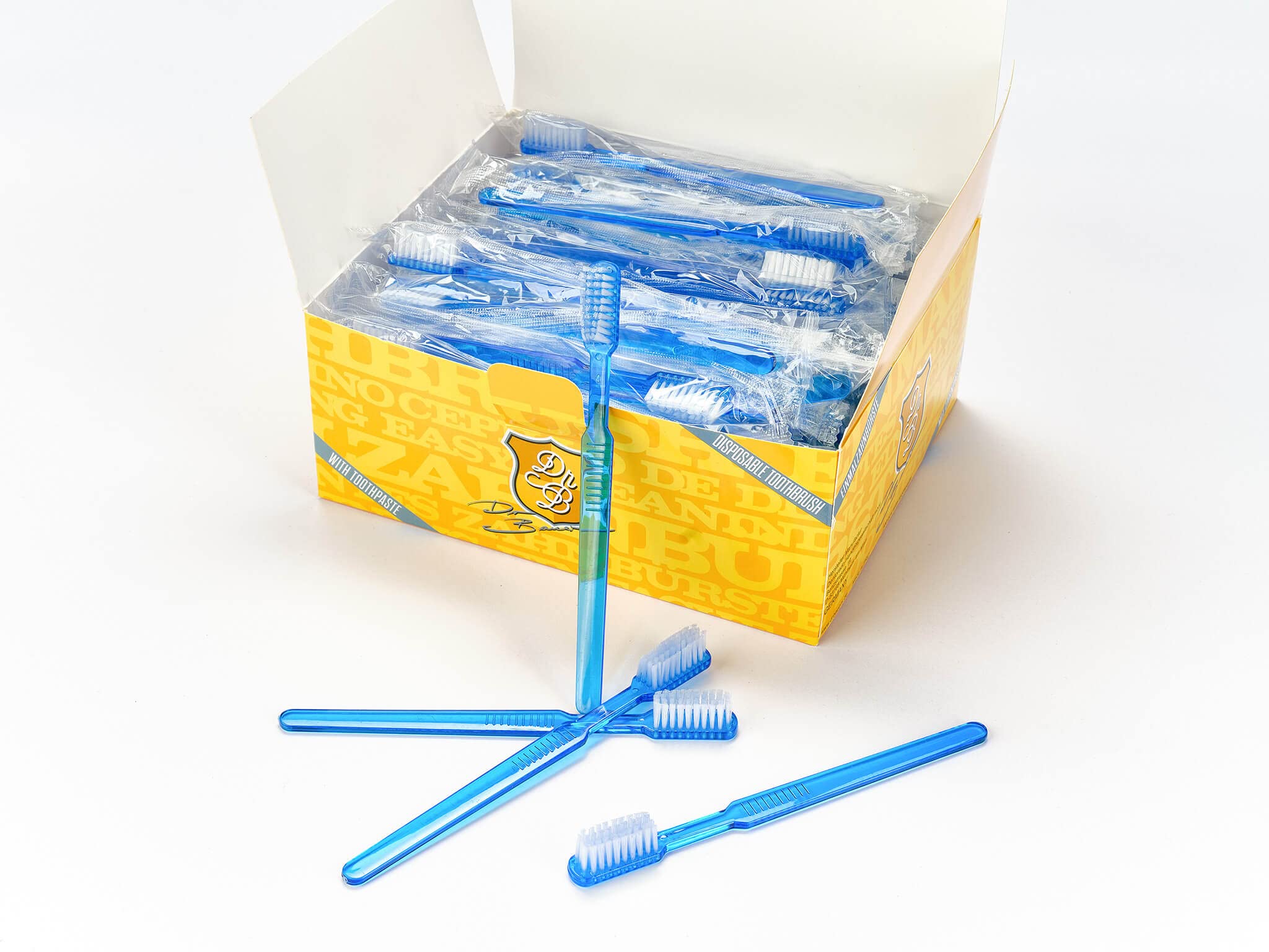 Dr. Bauer ́s Disposable Toothbrushes with Toothpaste Pack of 100