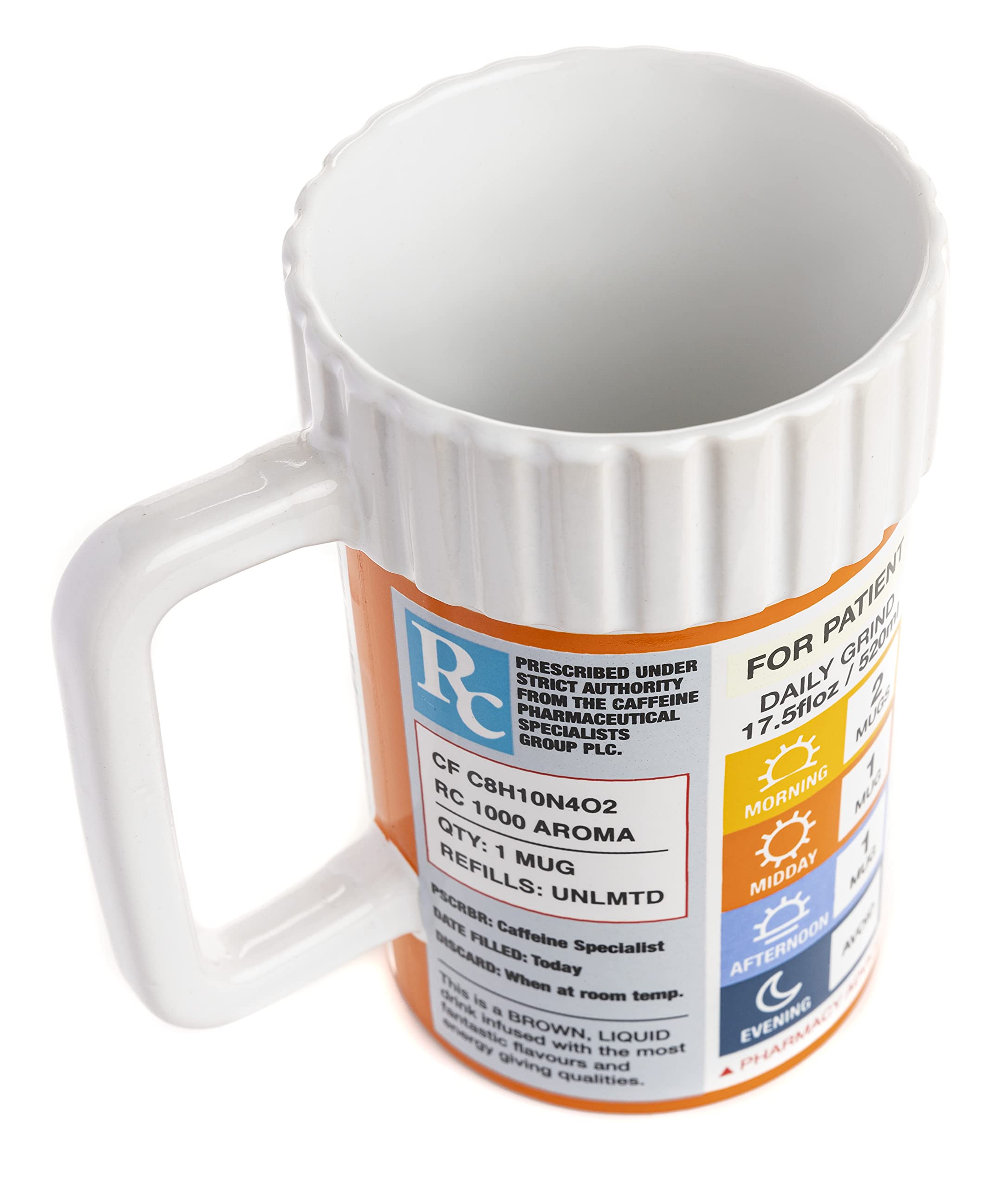 Paladone XL Prescription Unique Coffee Mug 17.5floz | Funny Coffee Mug Novelty Gag Gift for Coffee Lovers