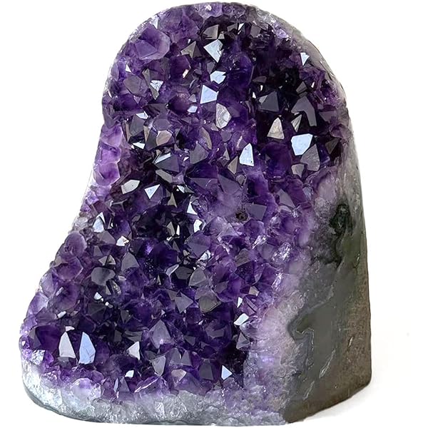 Amazon.com: 紫水晶簇狀石英水晶岩石原石紫色水晶地極修復水晶0.0-0.4