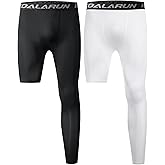 Koalarun One Leg Compression Tights Full Length for Basketball Single Leg Long Pants Sports Base Layer Leggings 1-2 Pack