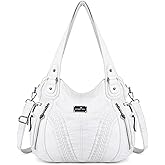 Purses and Handbags Women Fashion Tote Bag Shoulder Bags Top Handle Satchel Purses Washed Synthetic Leather Handbag