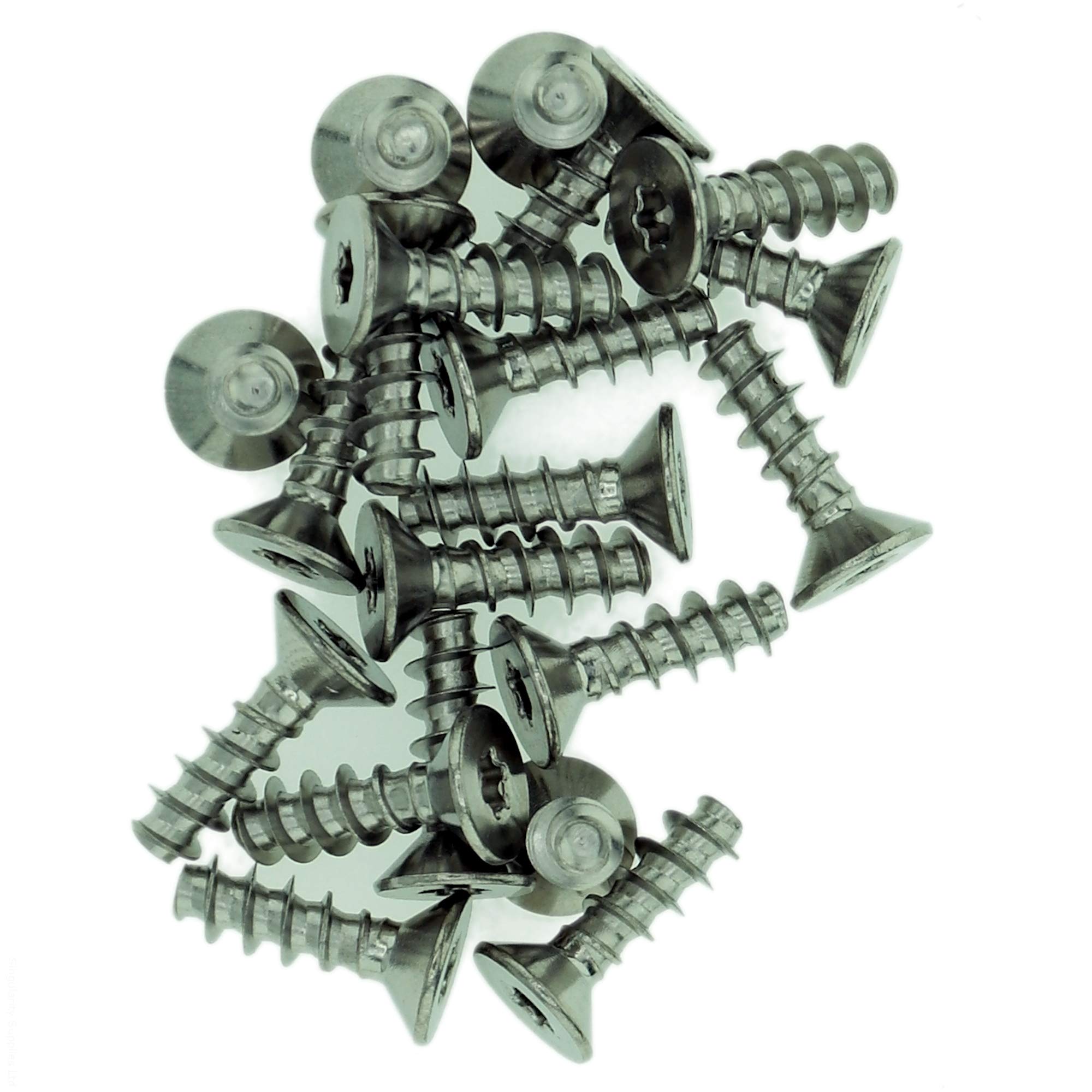 D3 (3mm x 12mm) TX Countersunk Screws for Plastic - Stainless Steel (A2) (Pack of 20)