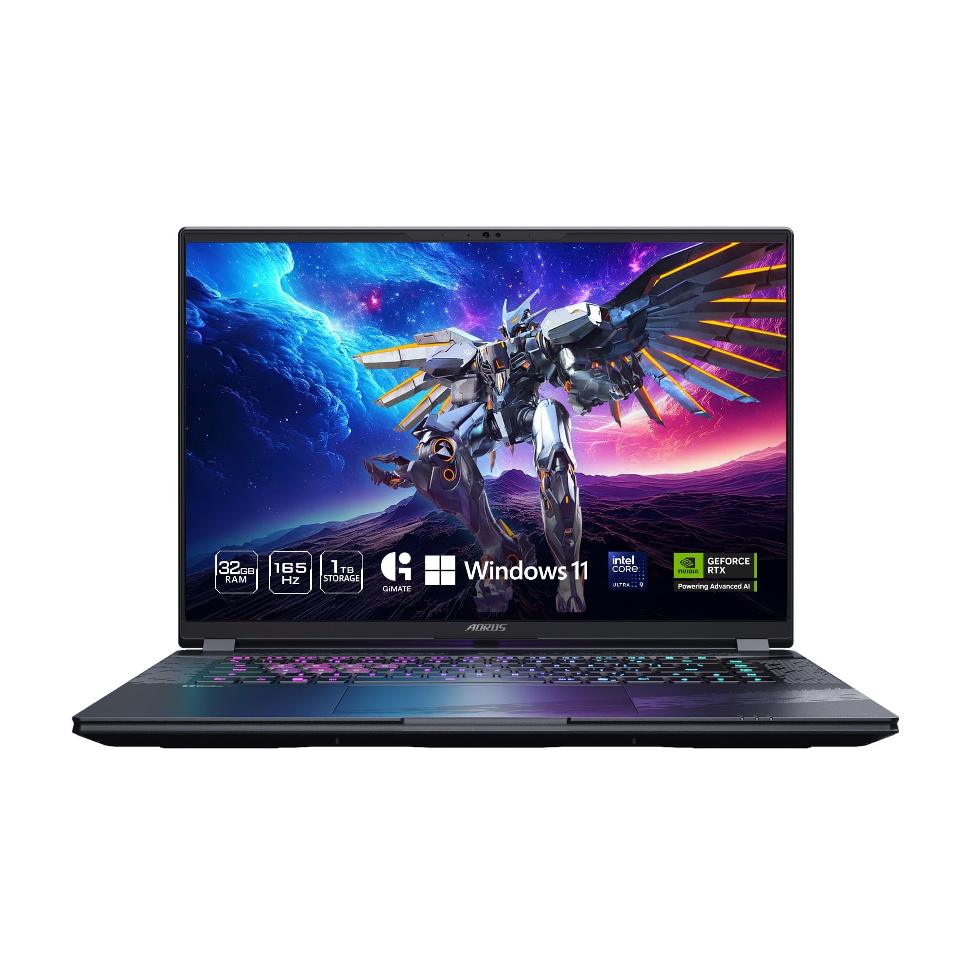 GIGABYTE - AORUS Elite 16 Gaming Laptop - 165Hz 2560x1600 WQXGA - NVIDIA GeForce RTX 5070 - Intel Core Ultra 9 275HX - 1TB SSD with 32GB DDR5 RAM - Windows 11 Home AD (AORUS Elite 16 BWHC3USC64SH)
