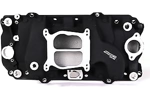 JGhyperX 2161 53001 Intake Manifold Aluminum Dual Plane Compatible with Chevy Big Block 1965-2000 BBC 396 402 427 454 V8 Engine Black