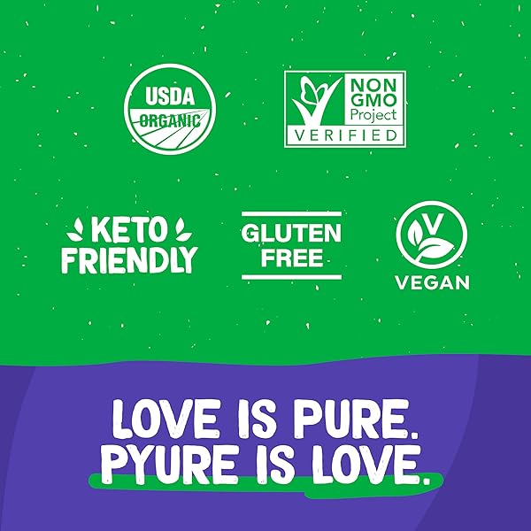 PYURE ORGANIC STEVIA LIQUID SWEETENER KETO SUGAR SUBSTITUTES, ZERO CALORIE, ZERO SUGAR, ZERO CARB, PLANT-BASED SUGAR FREE LIQUID STEVIA EXTRACT, SIMPLY SWEET, 1.8 OZ
