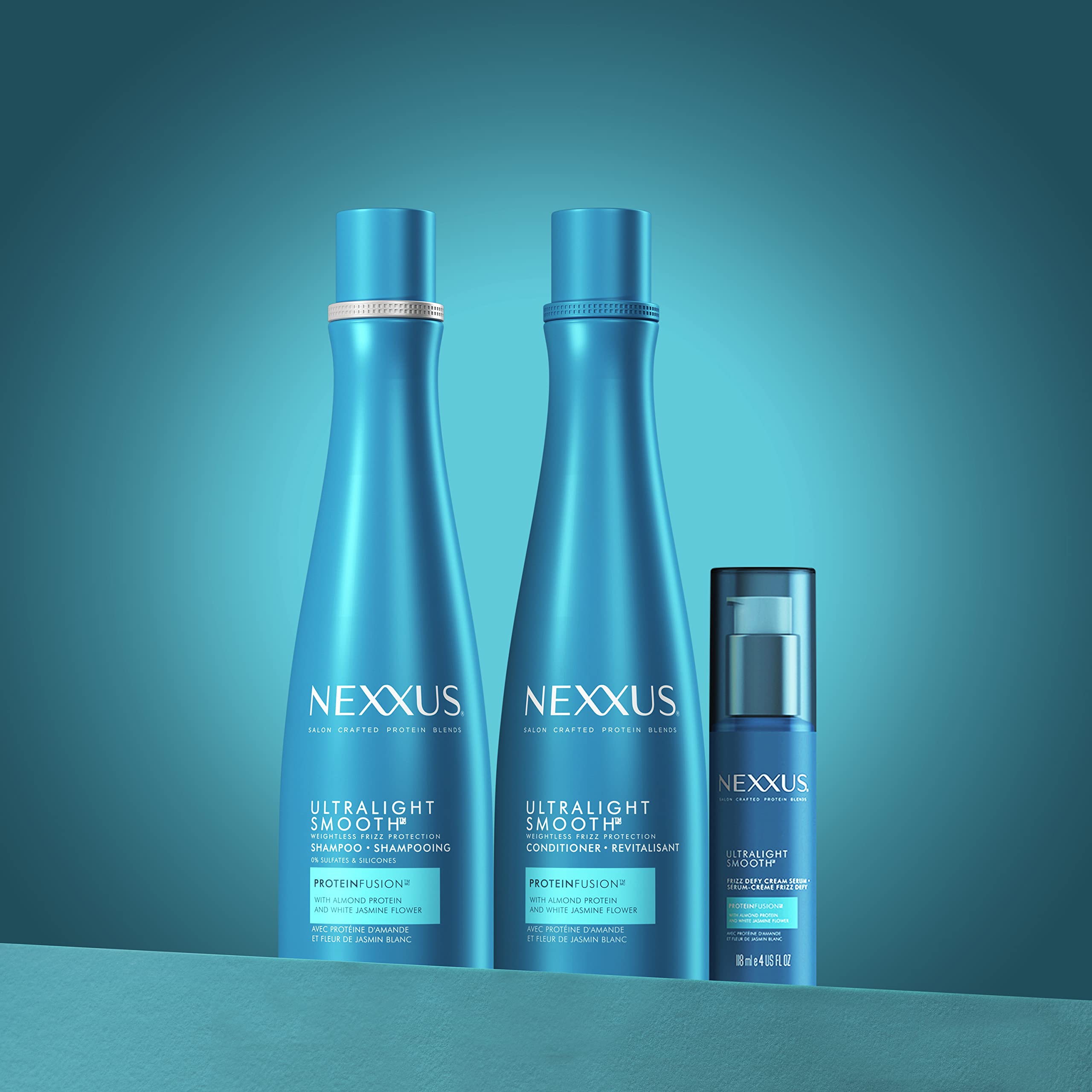 Nexxus Ultralight Smooth Frizz Defy Cream Serum for Frizzy Hair 4 fl oz | Dry Hair Treatment
