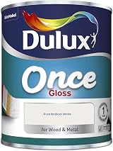 Dulux Once Gloss Paint for Wood and Metal Pure Brilliant White 750 ml view 2