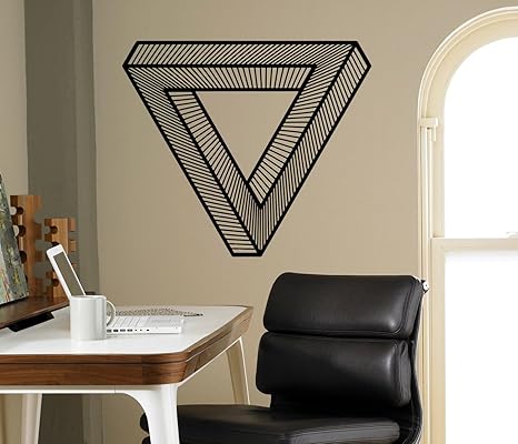 Buy Kaahego Optical Illusion Wall Vinyl Decal Impossible Triangle