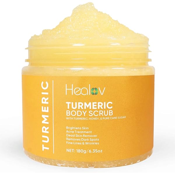 Amazon.com : TURMERIC BODY SCRUB brightening scrub sugar scrub turmeric  body exfoliant hyperpigmentation for dark spots : Beauty & Personal Care