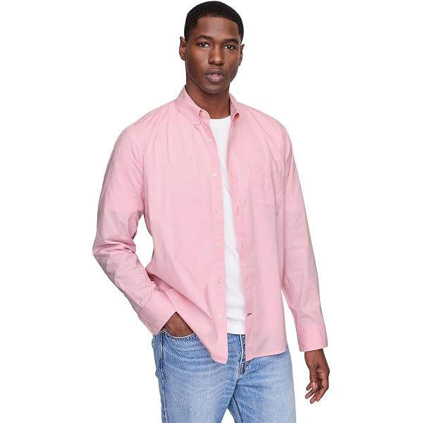 GAP Men's Slim Stretch Poplin Shirt - Modern Fitted Button-Down For Work Or Casual Wear - View #6