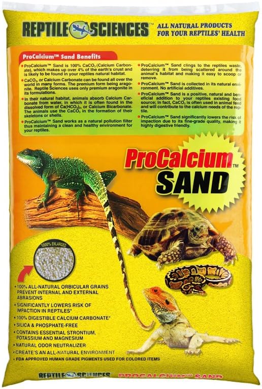 Reptile Sciences Terrarium Sand, 10-Pound, Bright Yellow