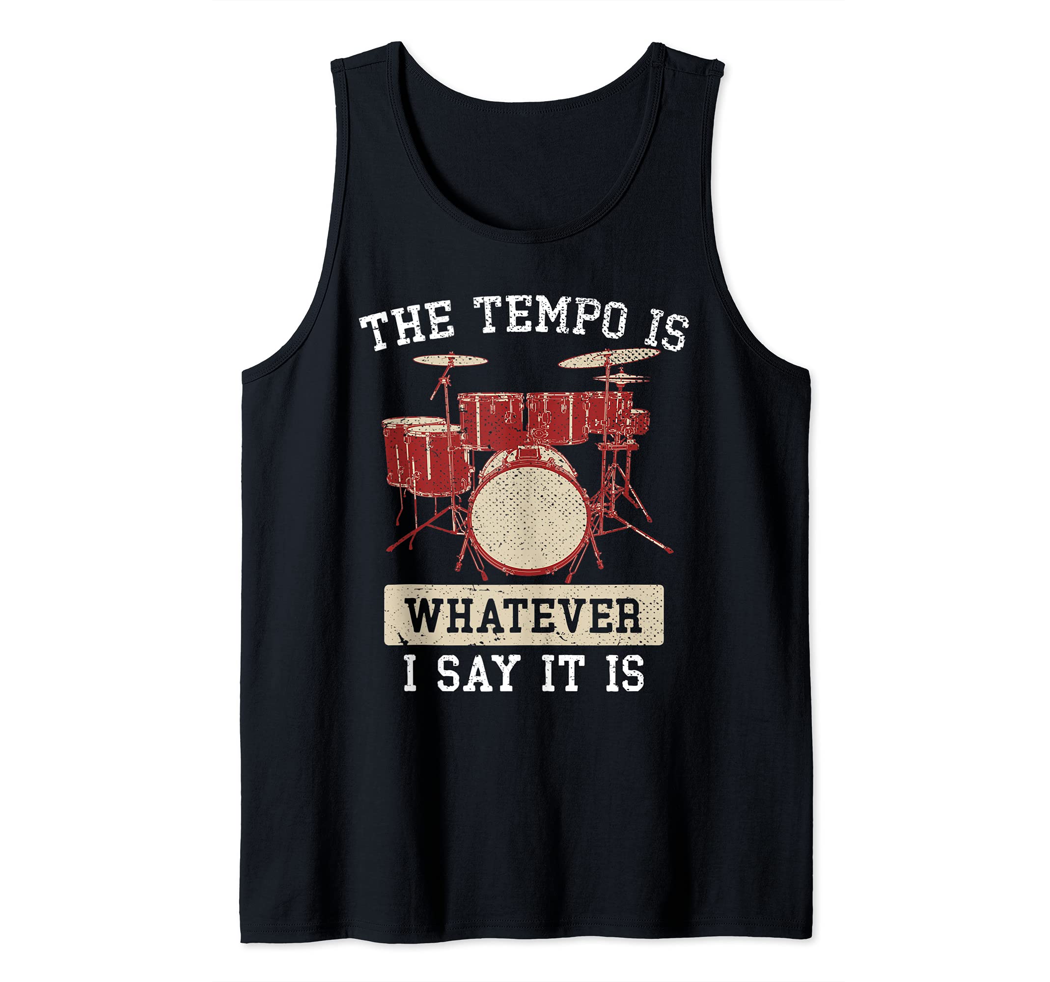 Funny Rock Music Percussion Drummer Tempo Drumsticks Drums Tank Top