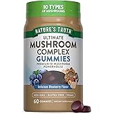 Nature's Truth Mushroom Complex Gummies for Adults | 60 Count | Complex of 10 Mushrooms | Vegan, Non-GMO & Gluten Free Supplement