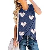 Baseball Tank Tops Women Baseball Mom Shirt Love Heart Baseball Graphic Tee Casual Baseball Sleeveless Workout Top
