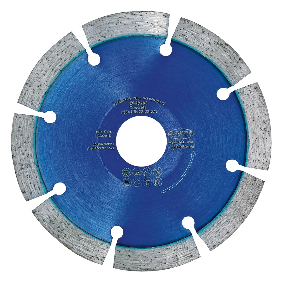 Mexco RBX1011522 115MM RADIUS CUTTING DIAMOND BLADE CONCRETE